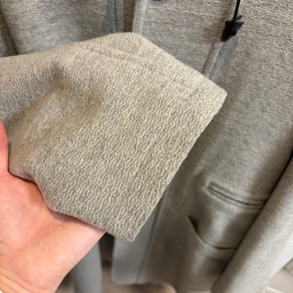 알레그리 울 100% 이태리 후드 코트 그레이 M 상품이미지7