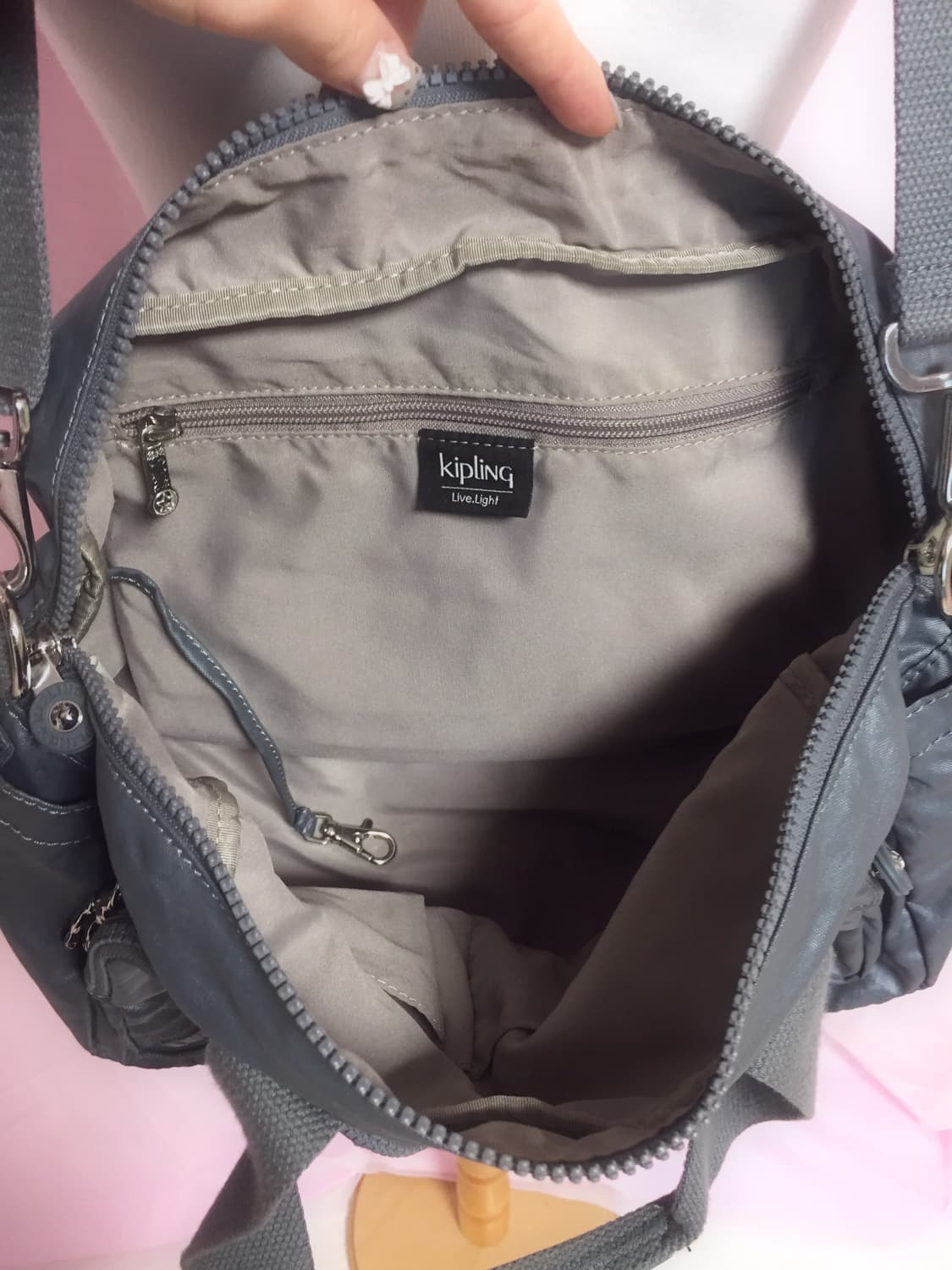 빈티지 키플링 차콜 크로스백 (키링 있음) 상품이미지4