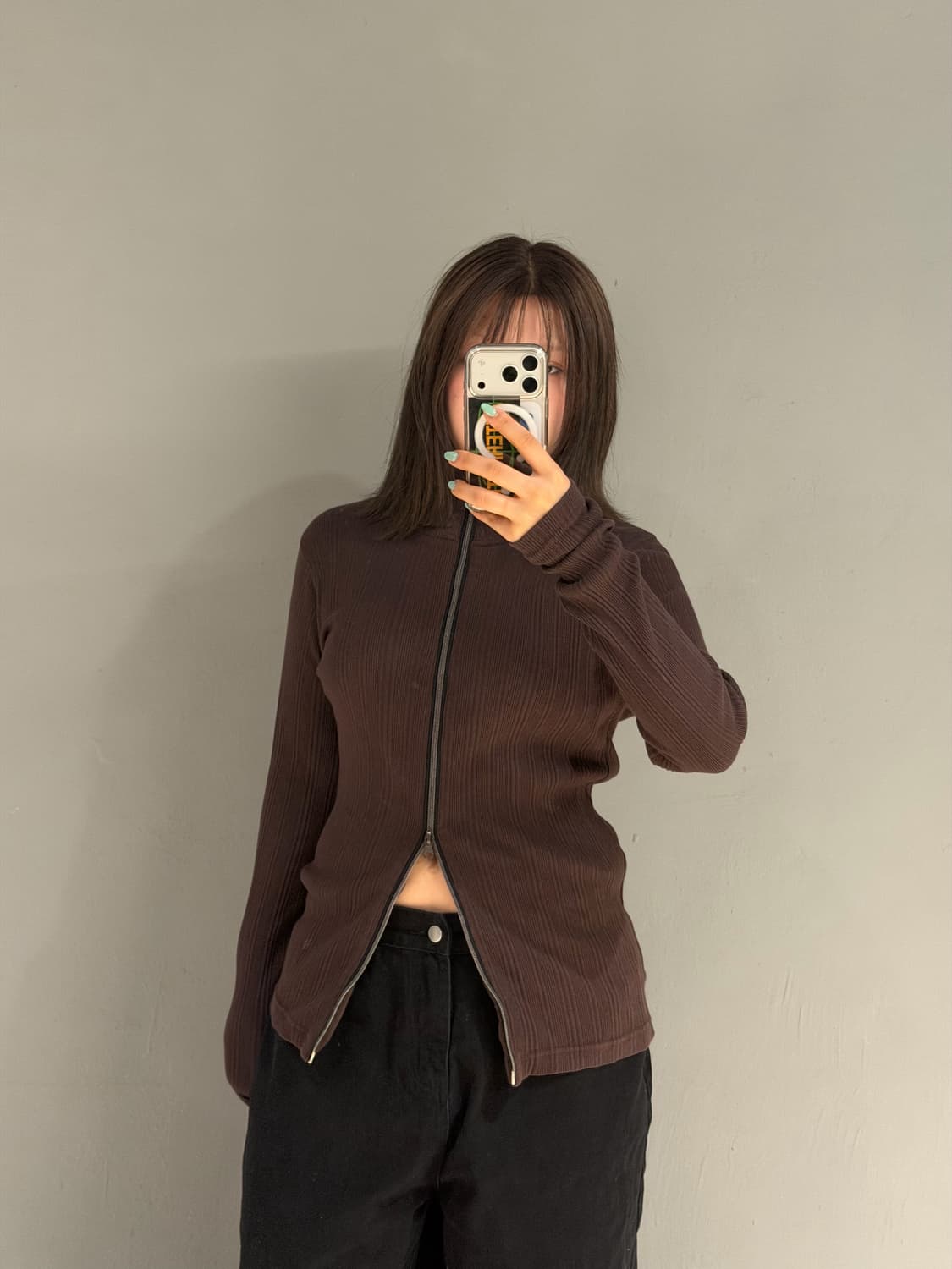 2-way zipper ribbed zip-up 상품이미지4