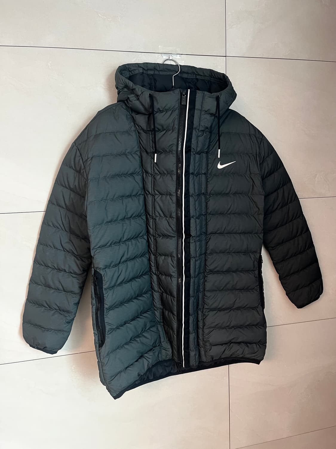 나이키 경량 후드 패딩 블랙 (L) 상품이미지3