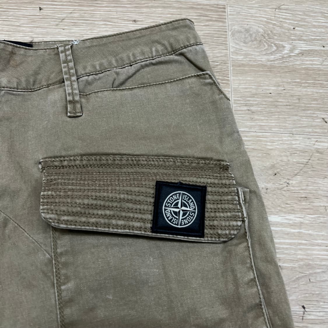 스톤아일랜드 올드 이펙트 워싱 와펜 카고팬츠 [베이지] L 상품이미지4