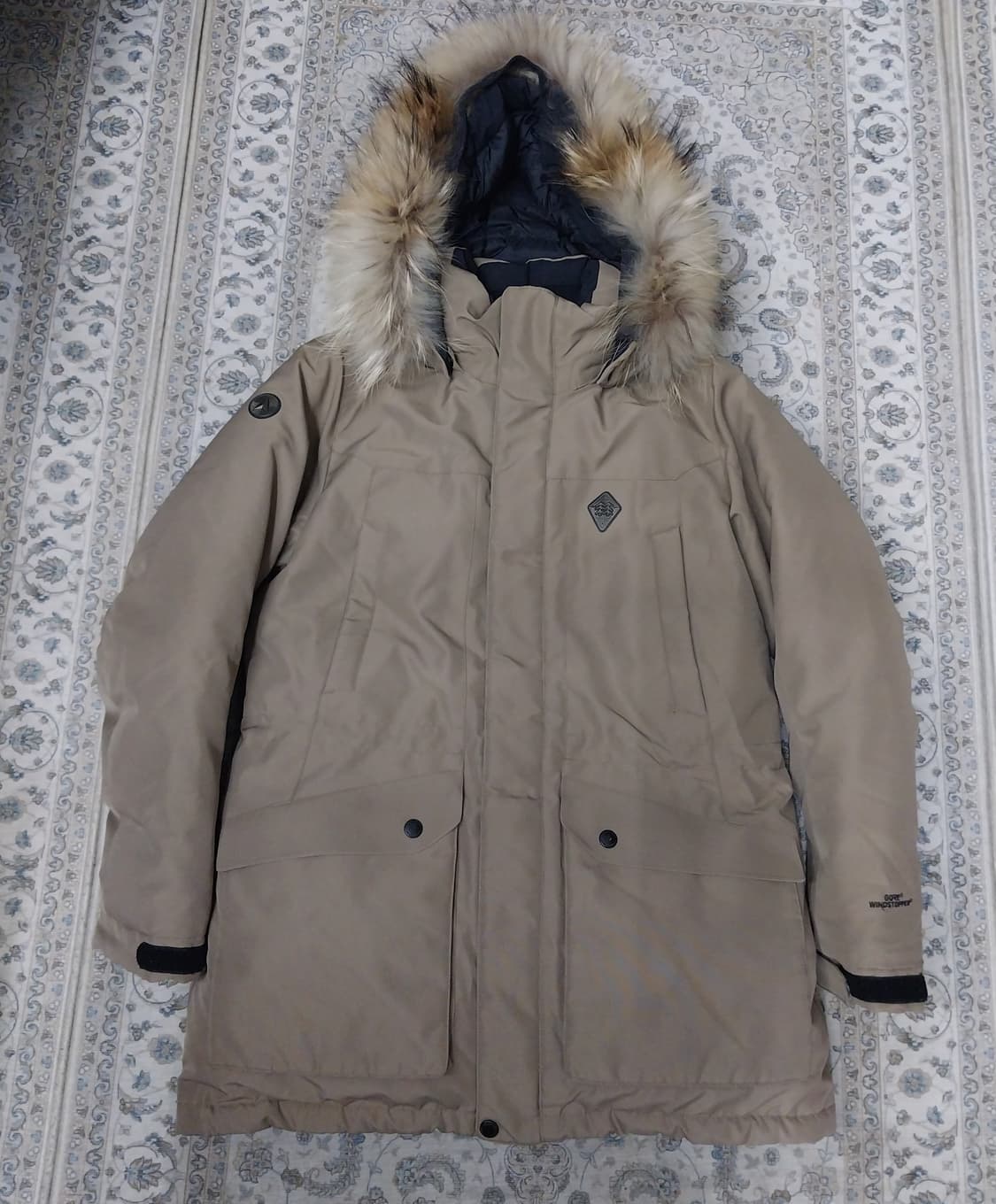 코오롱 스포츠 고어윈드스토퍼 후드 패딩 95 상품이미지1