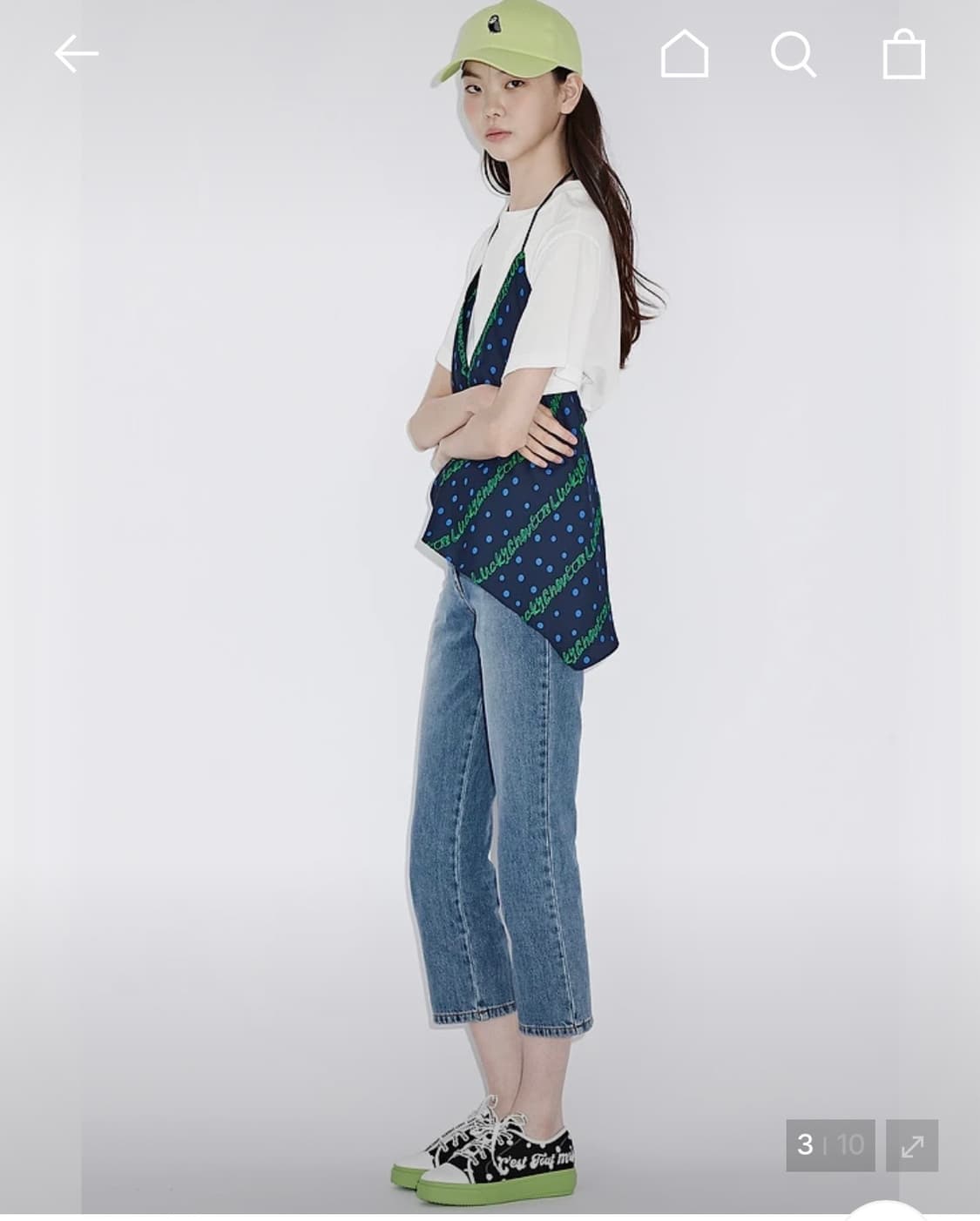 럭키슈에뜨 언발런스 뷔스티에 티셔츠 상품이미지2