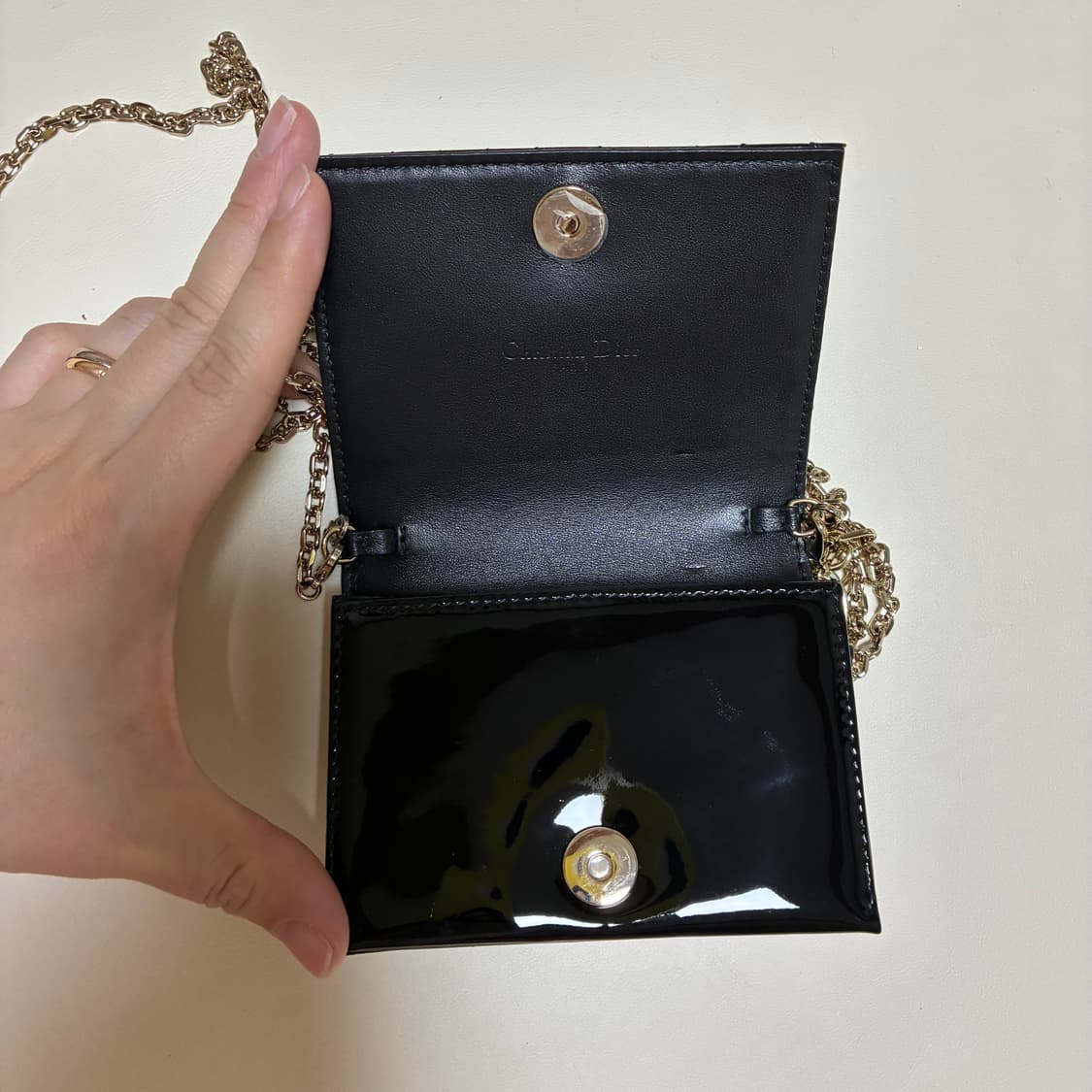 디올 아코디언 지갑 체인 상품이미지5