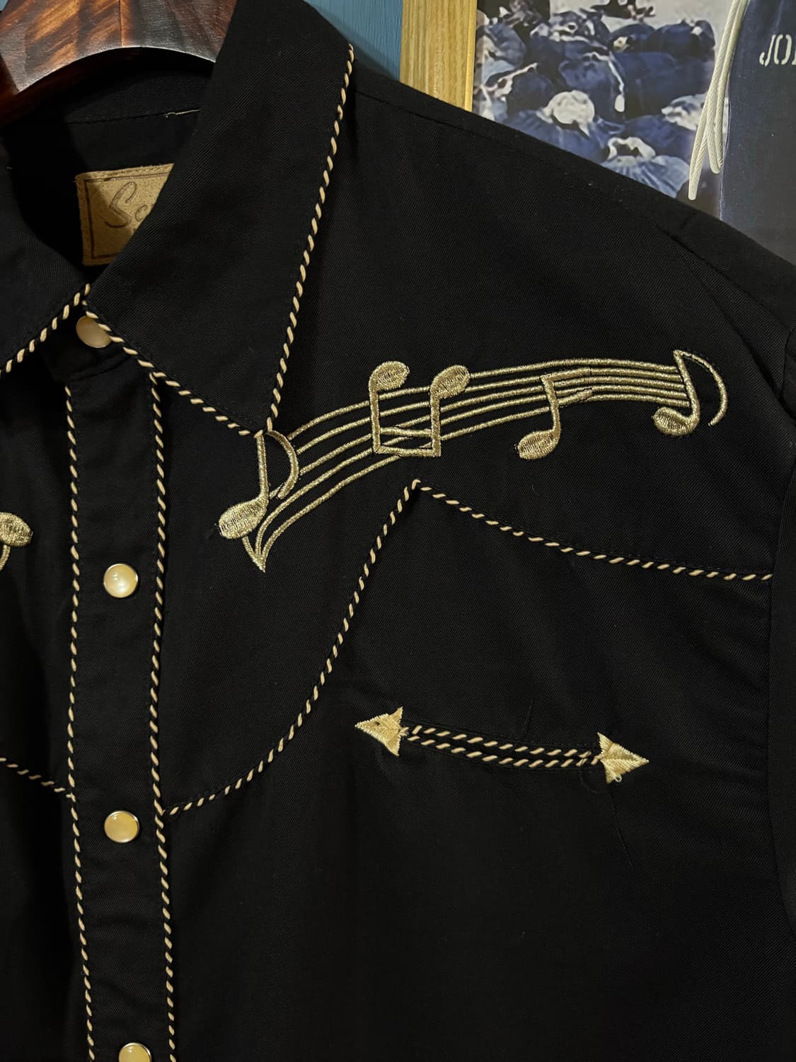 Scully Black Embroidered Pearl Snap Shir 상품이미지3
