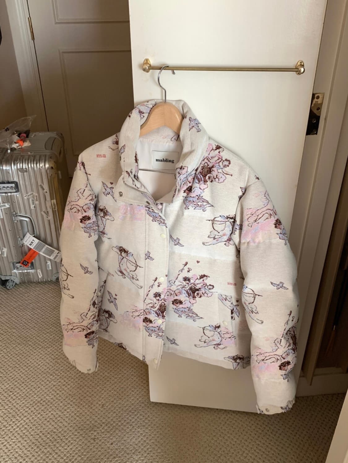 ((12월까지만 판매)) 마블링 엔젤 자카드 패딩 푸퍼 상품이미지2