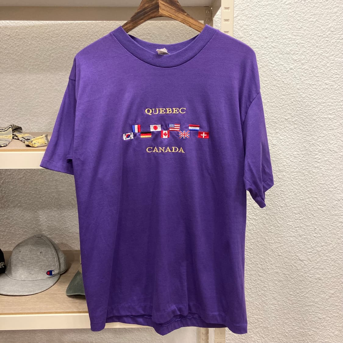 90s 빈티지 자수 디테일 싱글스티치 반팔 티셔츠 상품이미지2