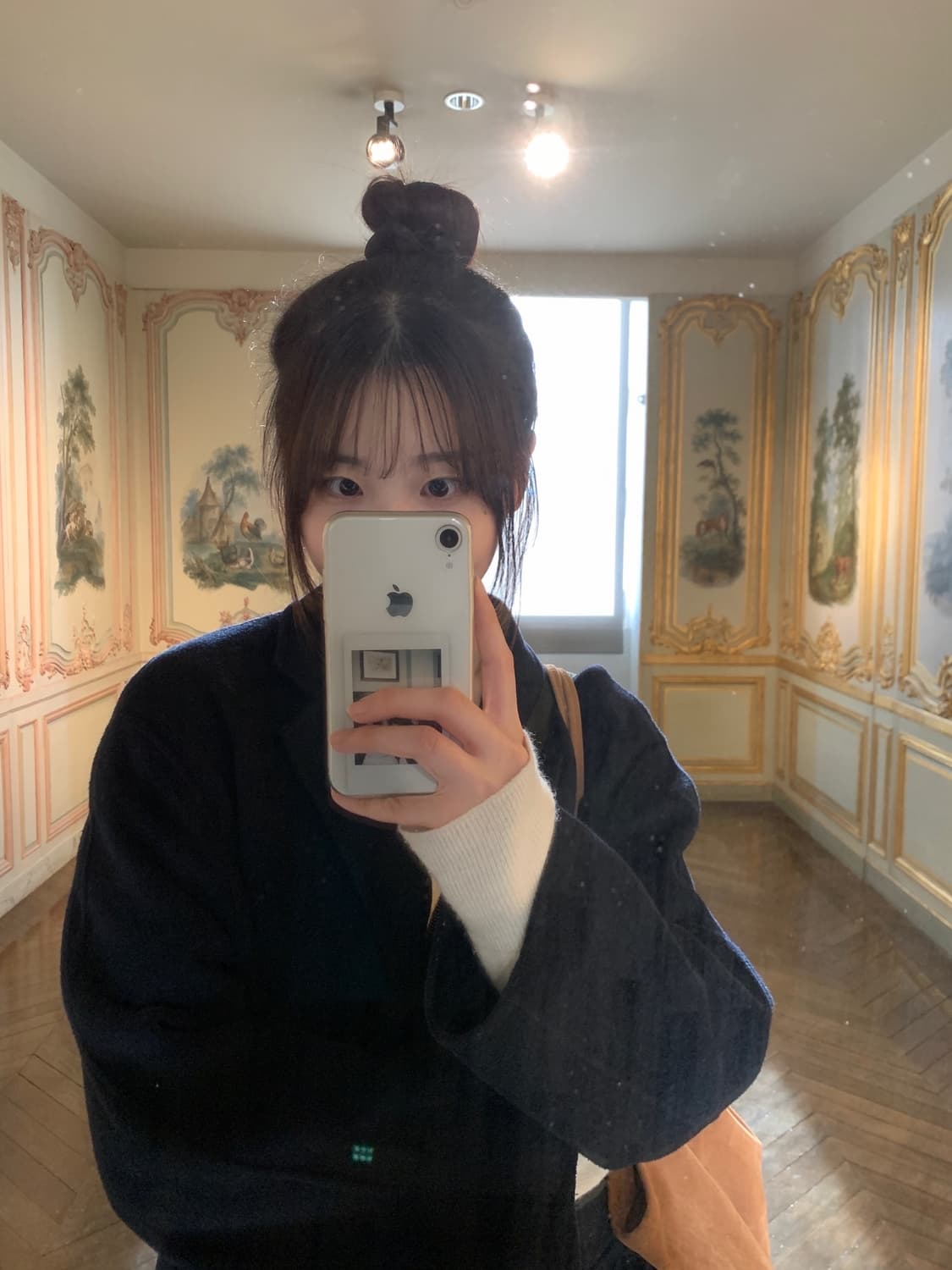 자라 울 블렌드 네이비 블레이저 하프 코트 상품이미지3