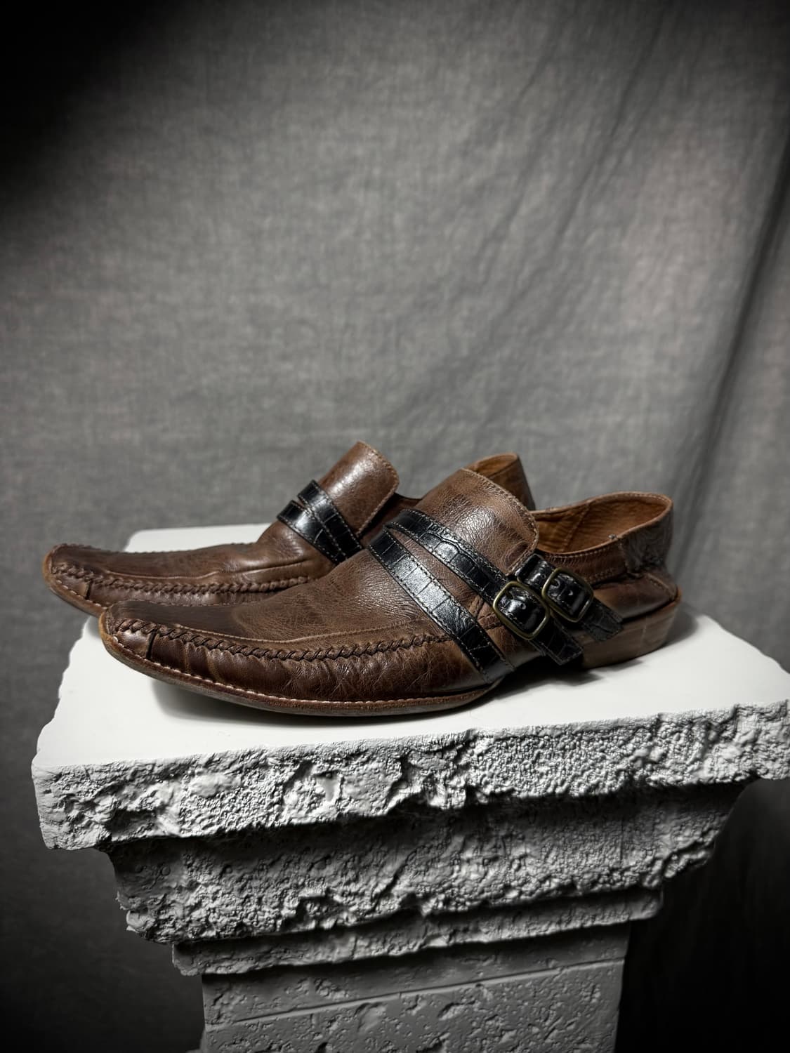 Whoop De Doo Double Strap Leather Shoes 상품이미지1