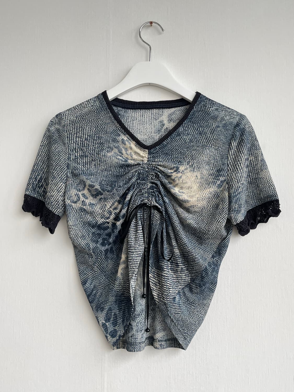Vintage Ruched Print Tee 상품이미지2