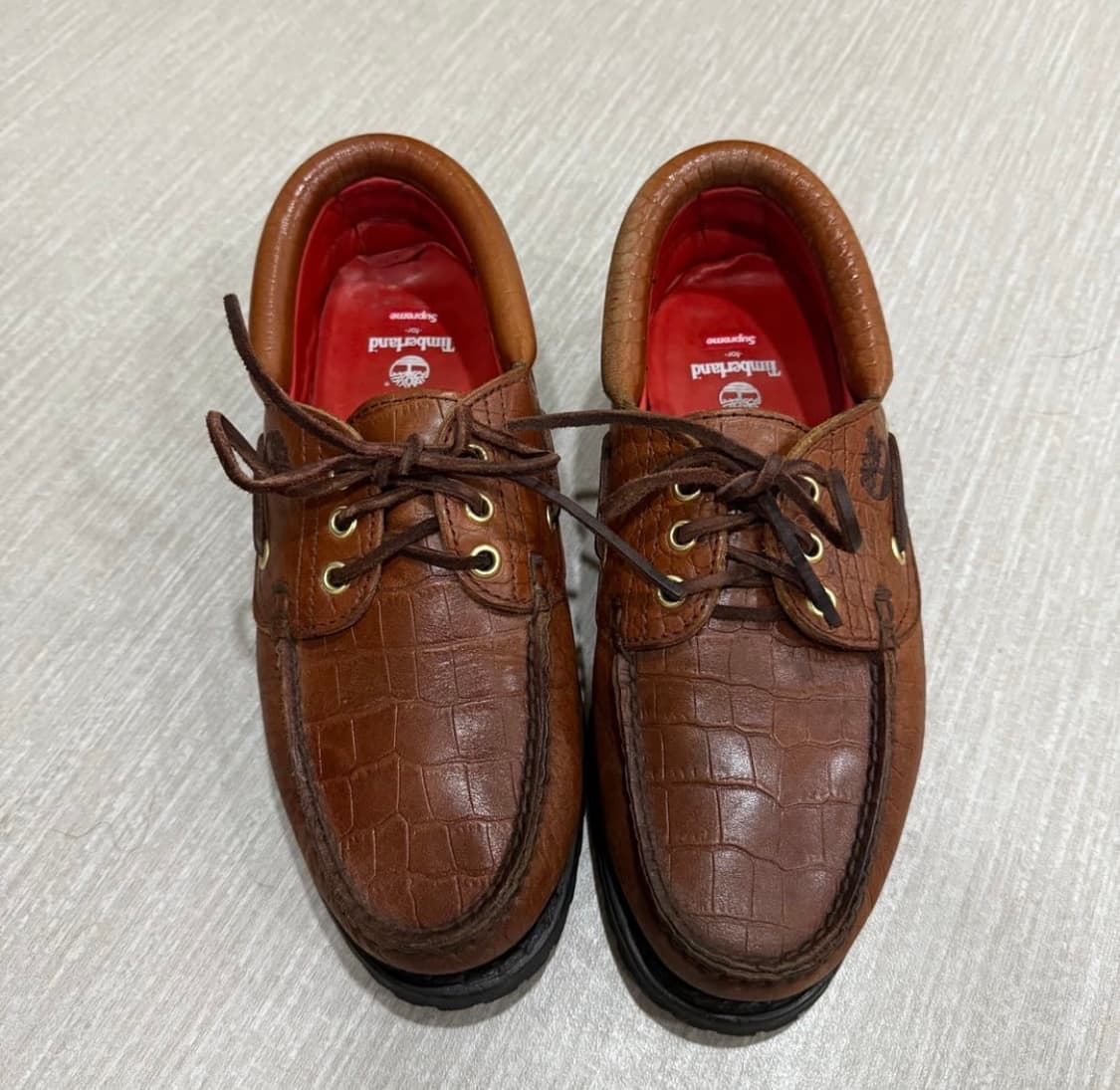 슈프림X팀버랜드 보트슈즈 브라운 상품이미지1