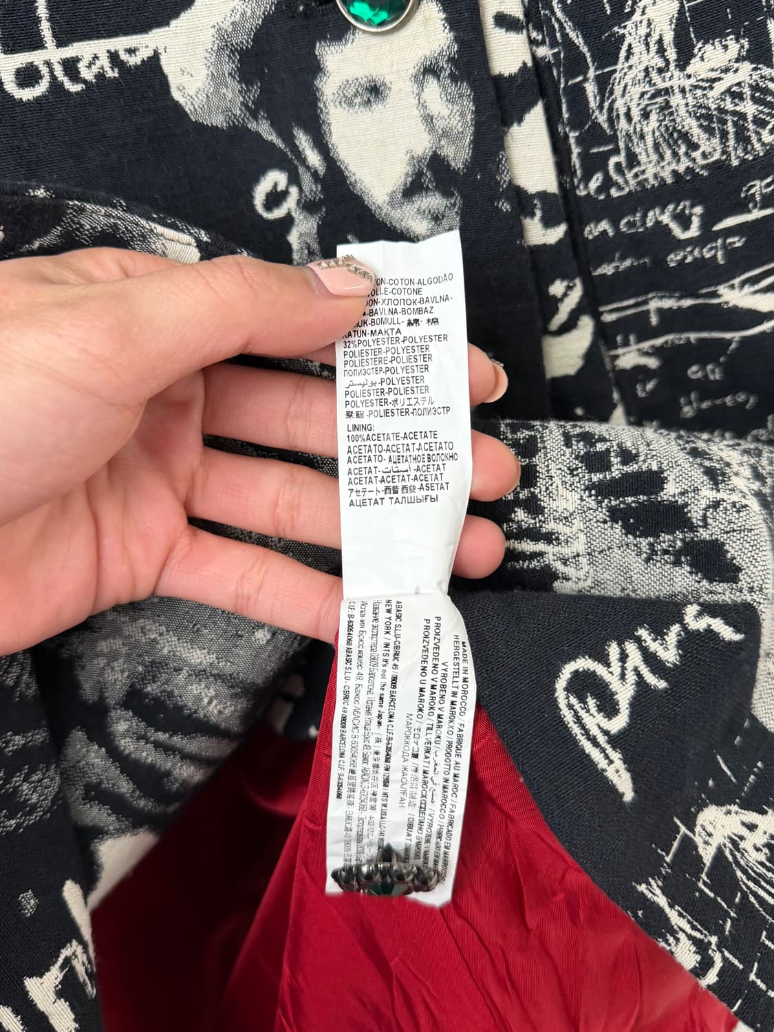 Desigual 풀 프린트 하이넥 코트 상품이미지6