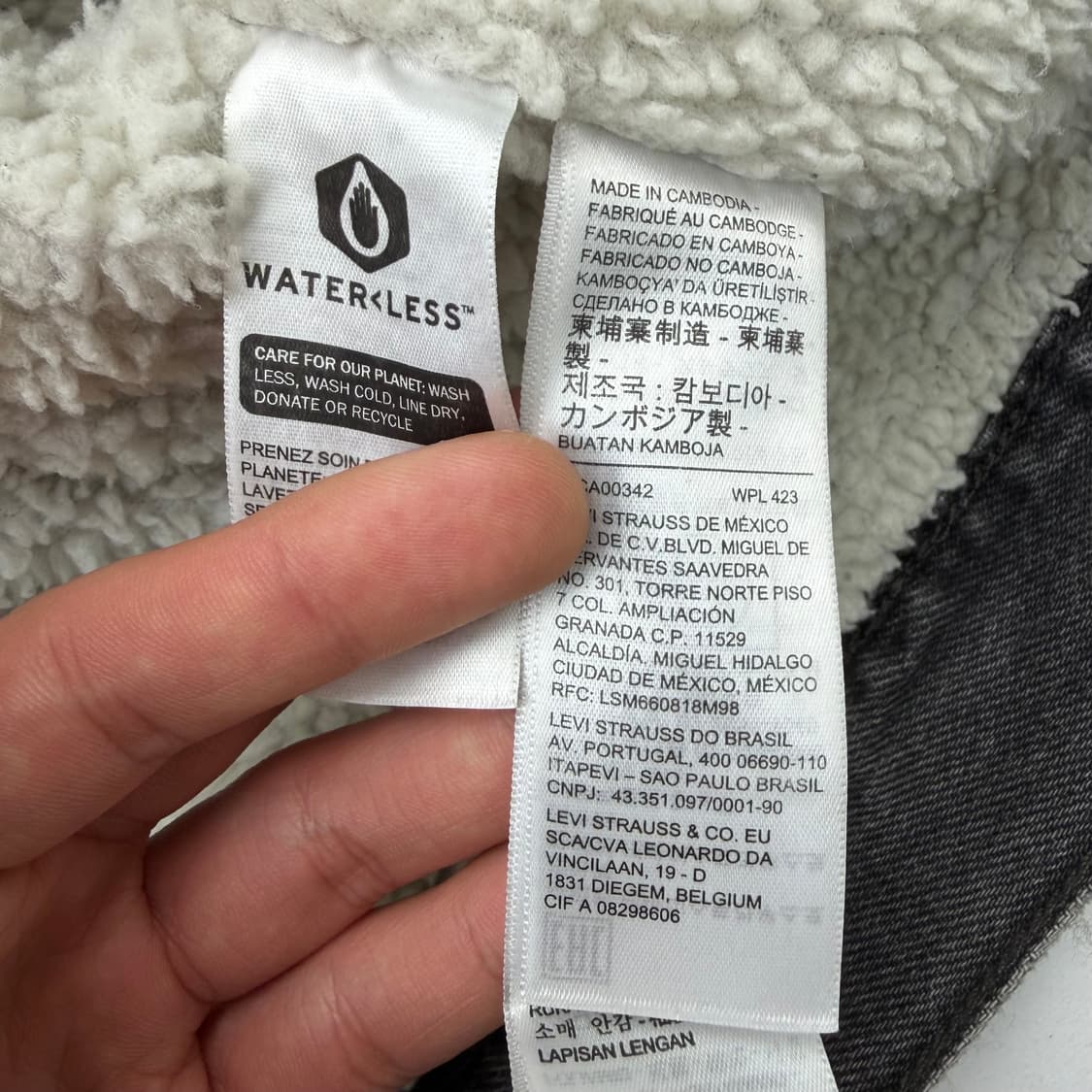 리바이스 실버탭 쉐르파 데님 트러커 자켓 M 상품이미지9