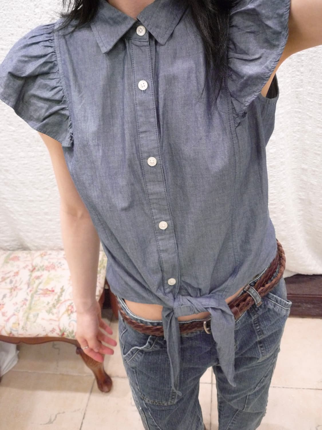 denim summer blouse 상품이미지2
