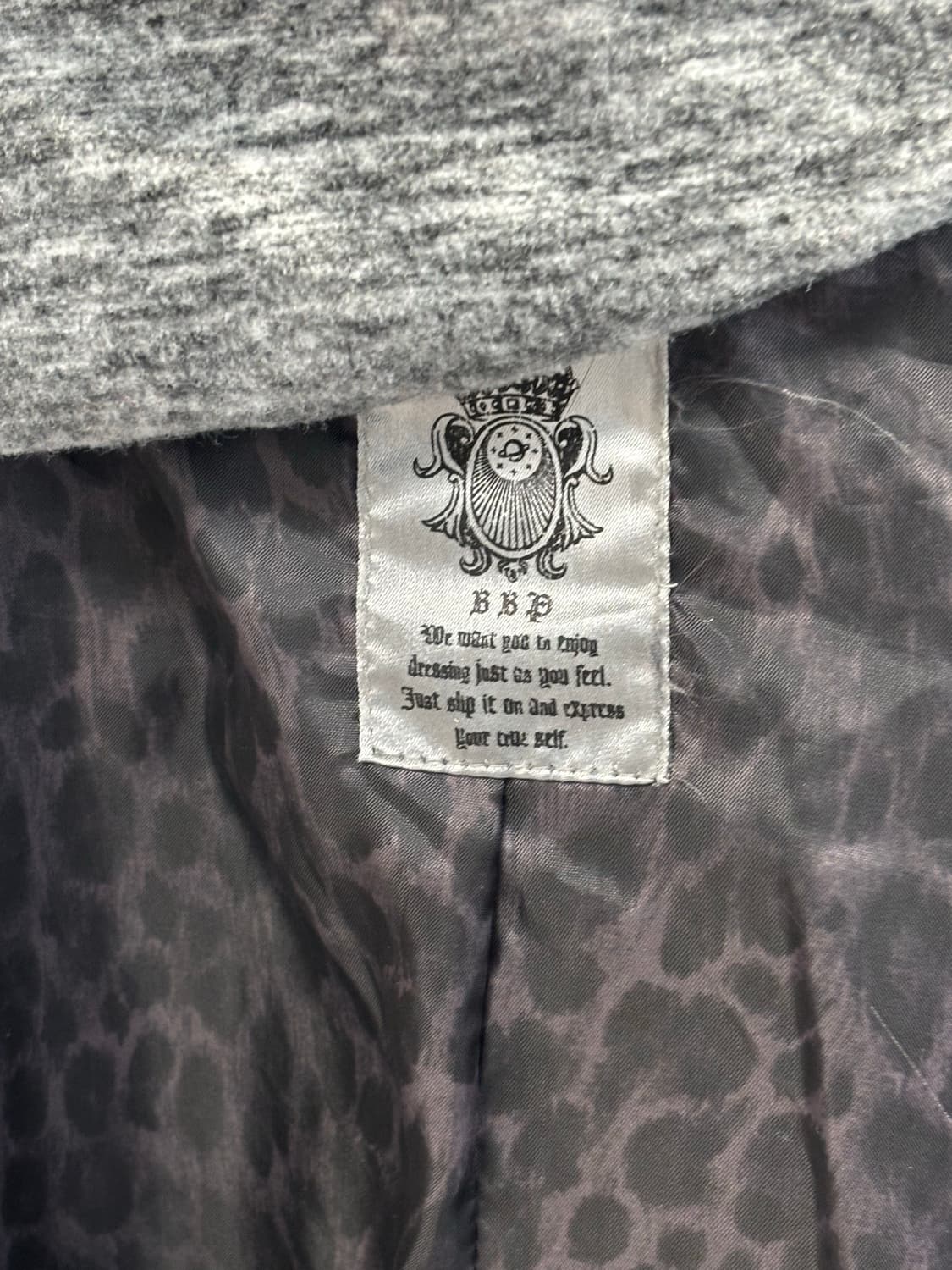 bbp 갸루 멜란지 더플 버튼 빅 숄 점퍼 상품이미지4