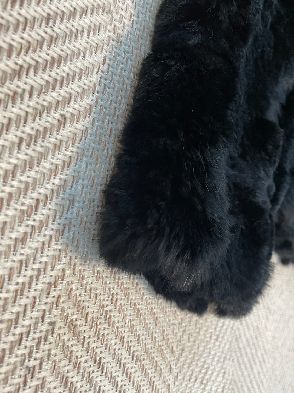 빈티지 블랙 래빗 퍼 자켓 J03574 상품이미지5