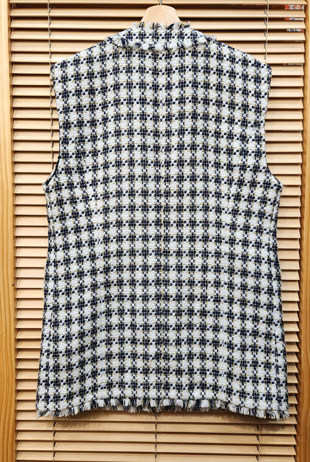 (새상품)에고이스트 포켓 트위드 롱베스트 상품이미지3