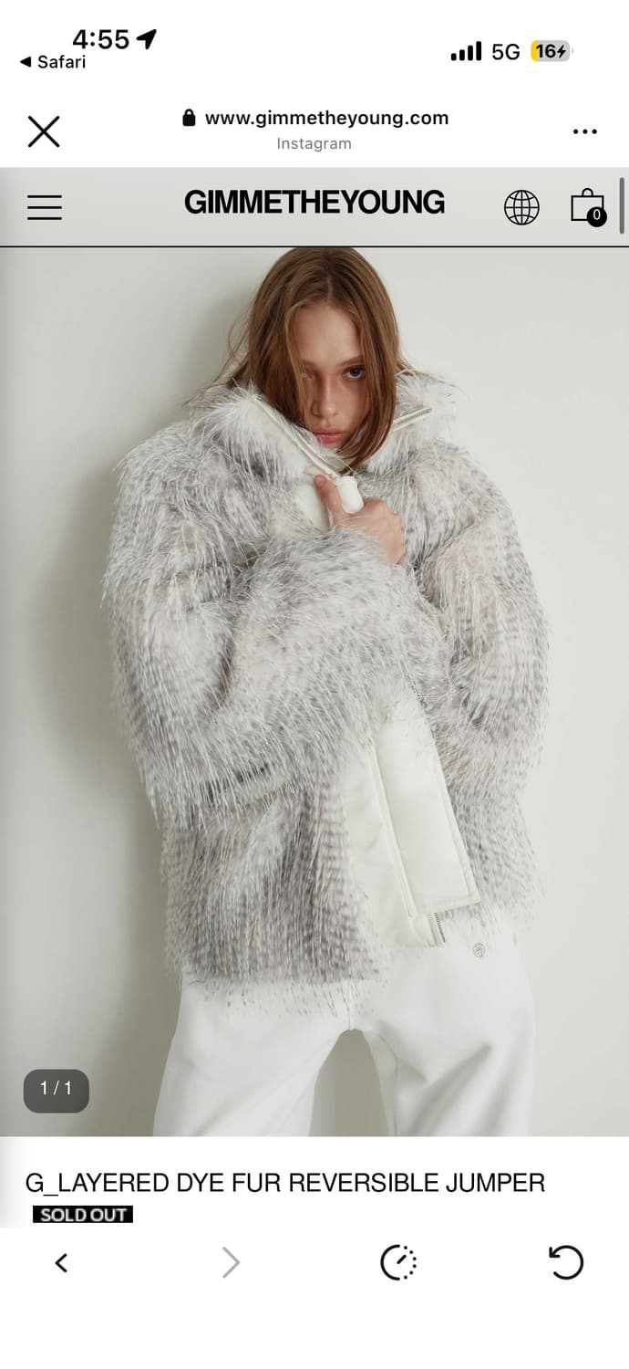  김미더영 퍼 리버시블 점퍼 퍼자켓FUR REVERSIBLE JUMPER 상품이미지1