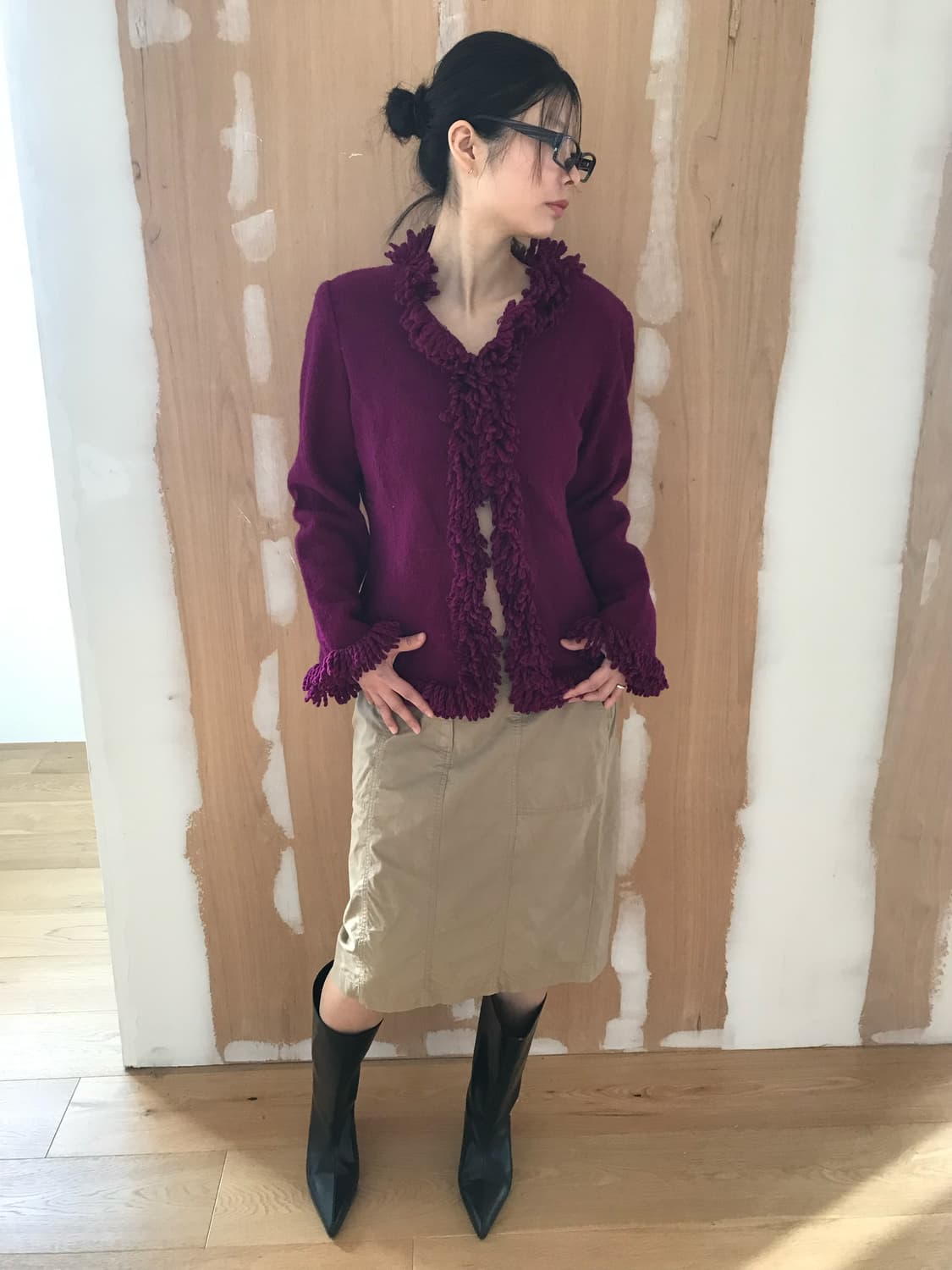 vintage beige skirt (29inch) 상품이미지5