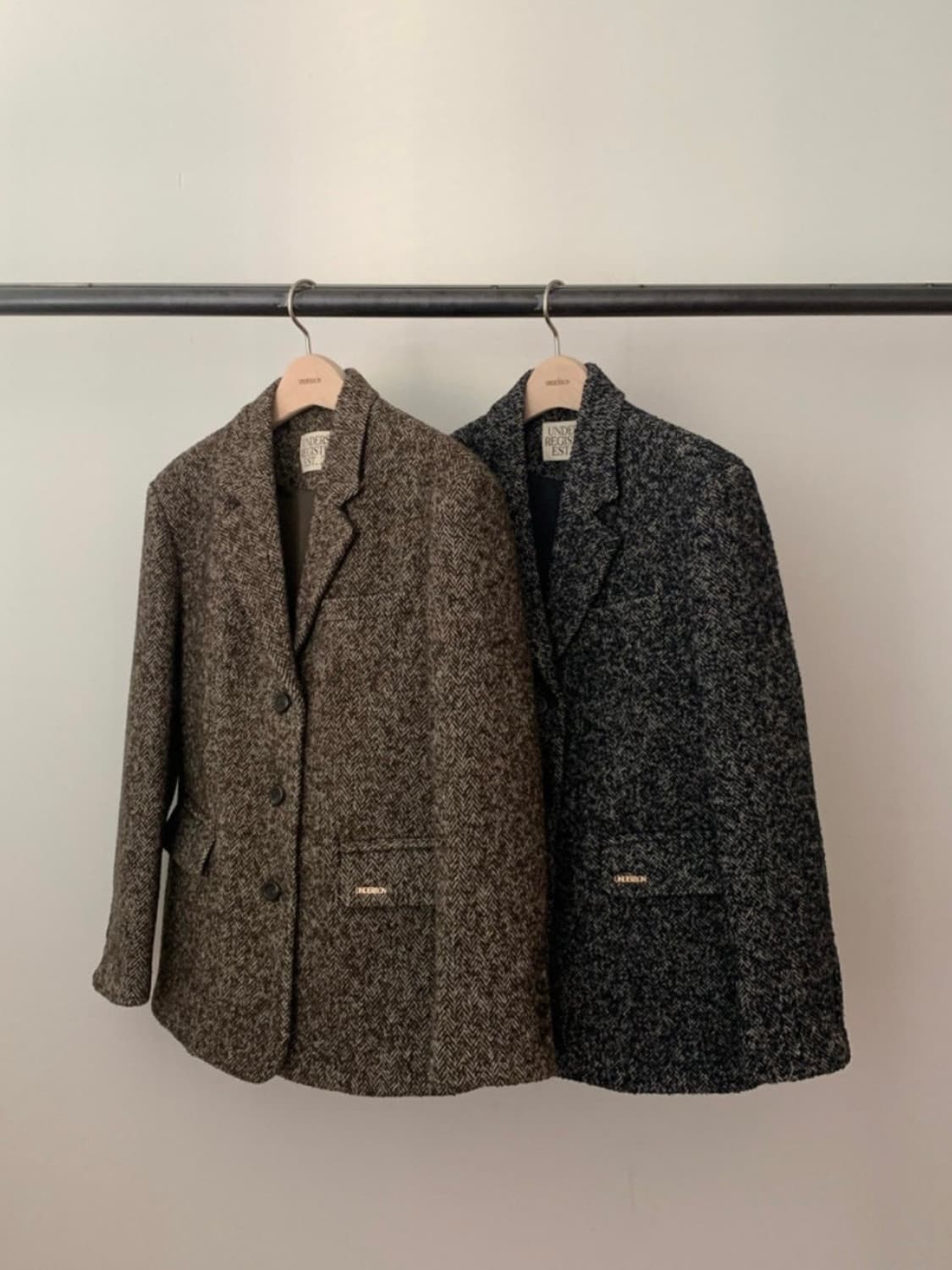 언더슨 헤링본 울자켓 블랙 상품이미지1