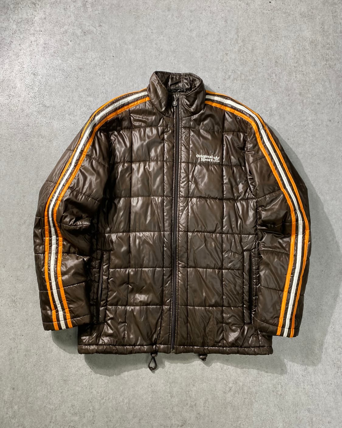 [L] 00s Adidas 아디다스 브라운 경량패딩 자켓 상품이미지1