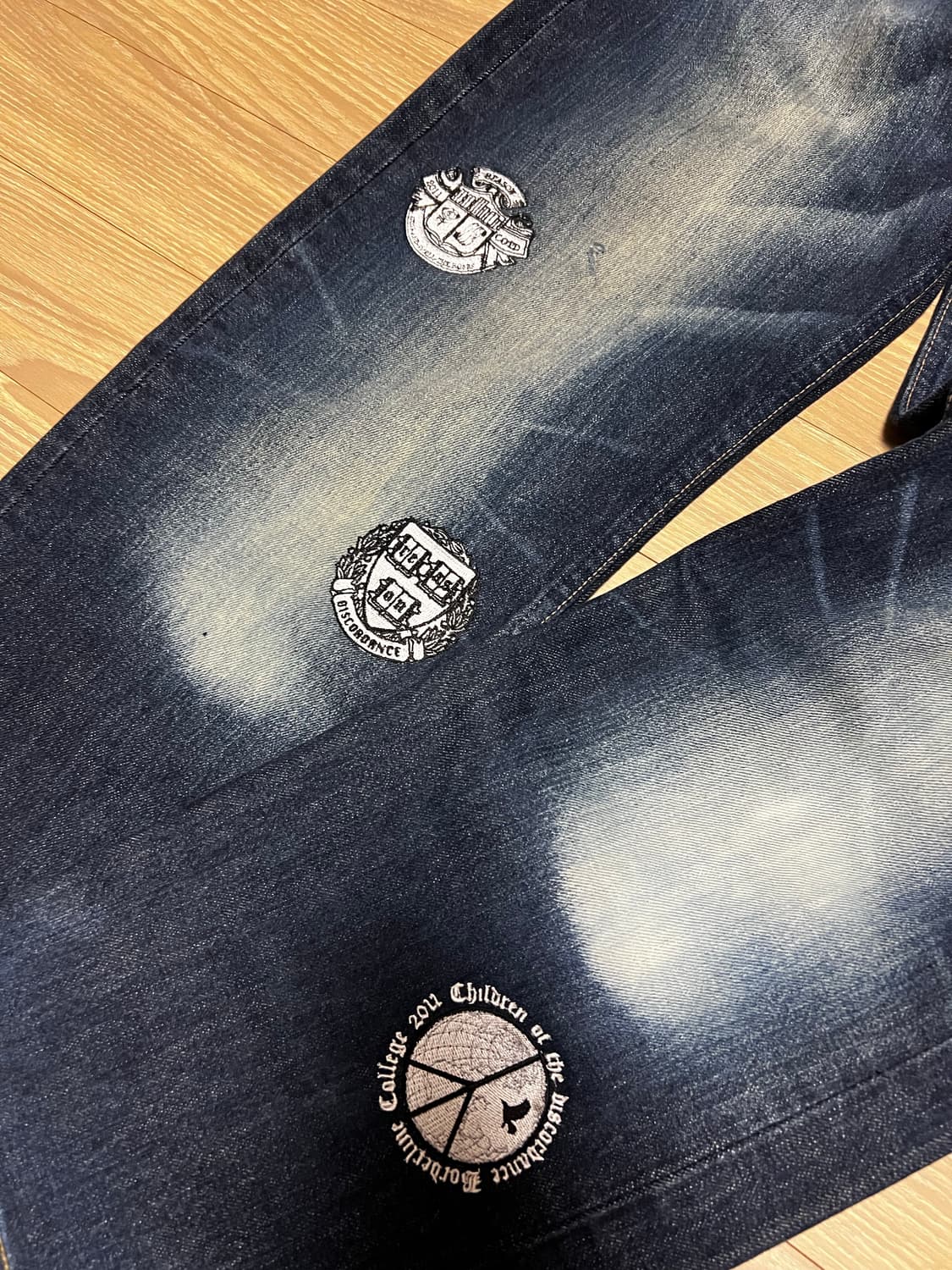 Children of the DiscoDance 자수 청바지 상품이미지3