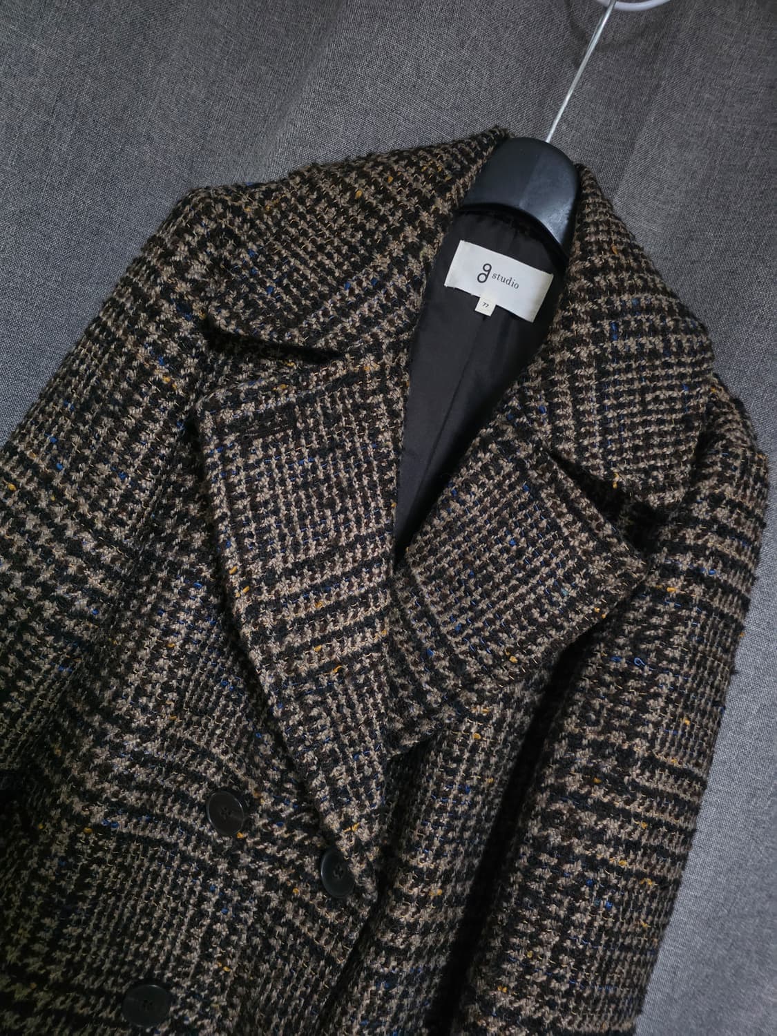 g스튜디오 체크 트위드 자켓 상품이미지3