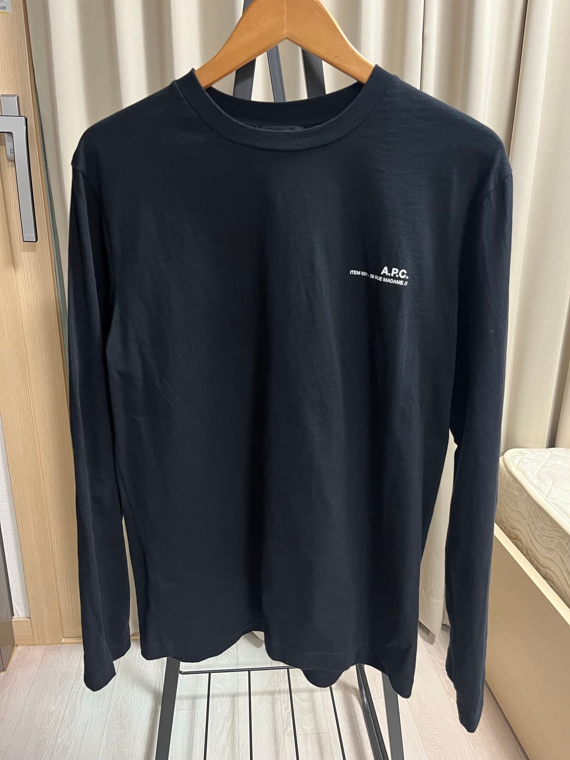 아페쎄 / 루마담 긴팔티셔츠 블랙 / M 상품이미지1