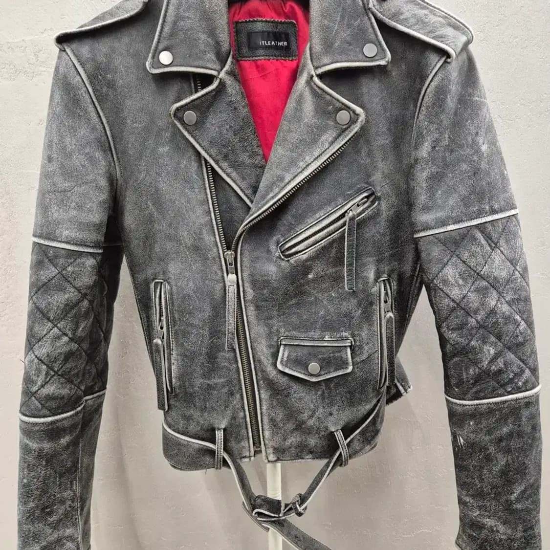 ITLEATHER 빈티지 레더 자켓 100 상품이미지2