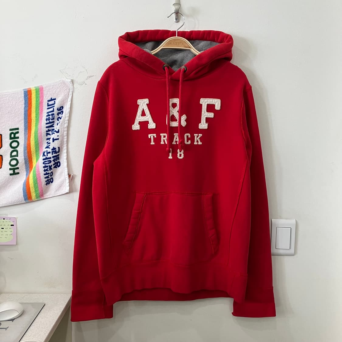 87 아베크롬비 후드티 레드 상품이미지1