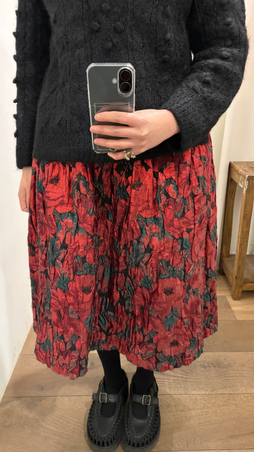 Floral Jacquard Texture Volume Skirt 상품이미지4