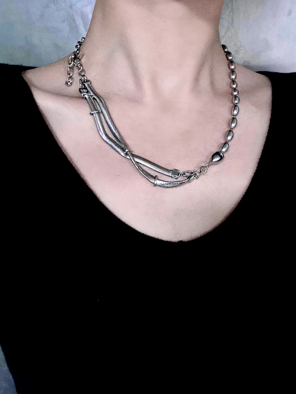 Orange Mix Chain Necklace 상품이미지6