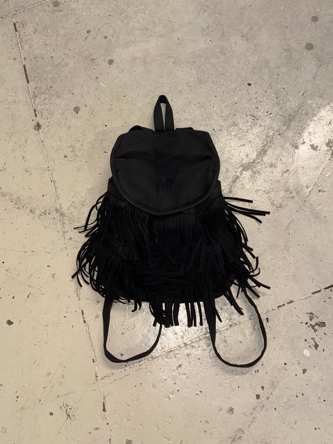 (착샷o)western tassel suede backpack 상품이미지1