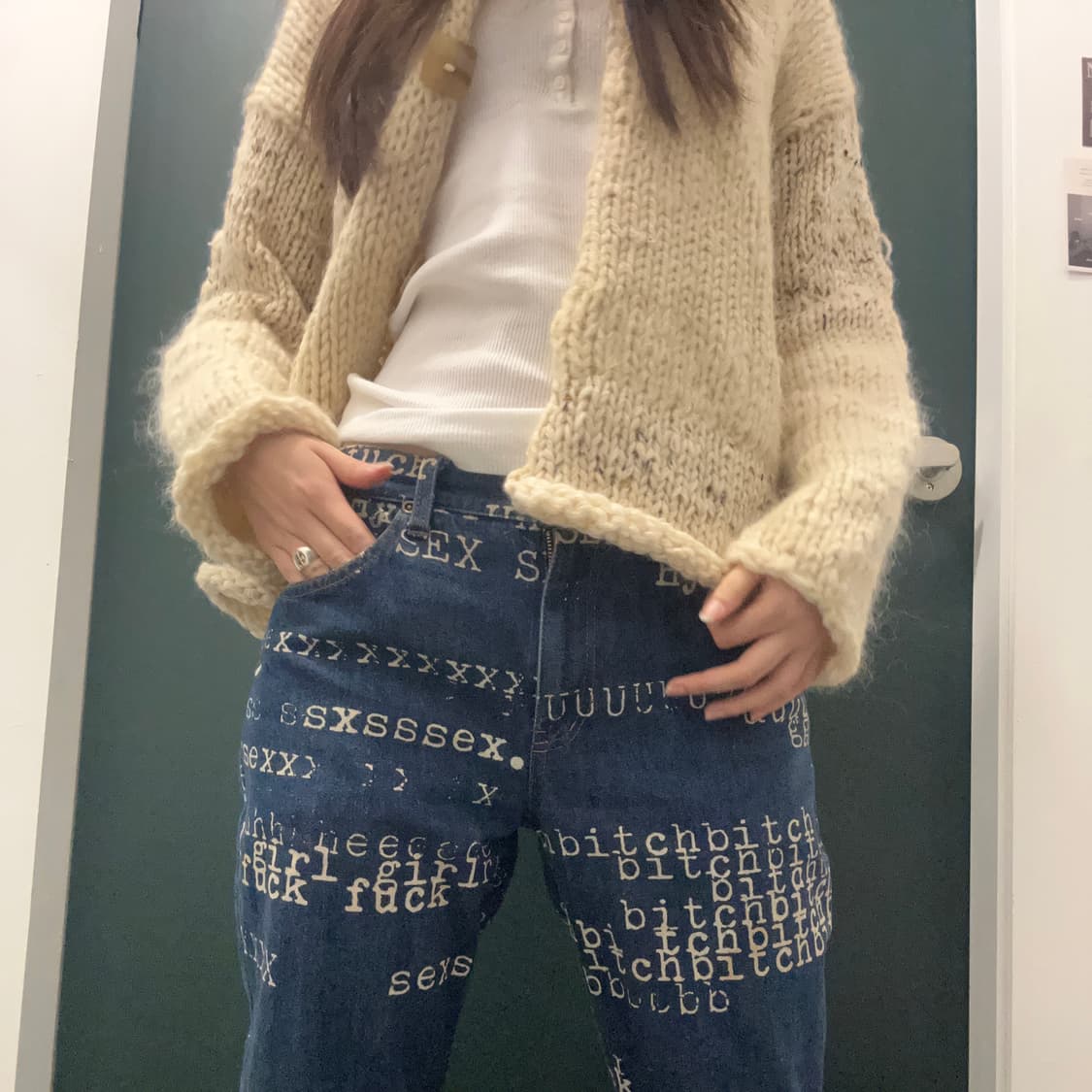 단추 헤비 스웨터 가디건 상품이미지4