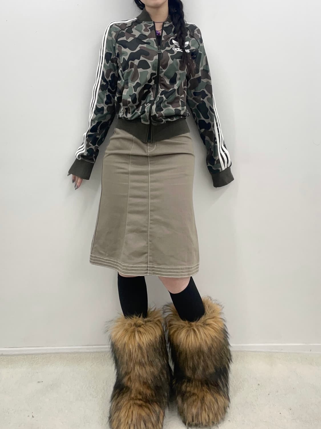 Adidas Beige Cotton Midi Skirt 상품이미지1