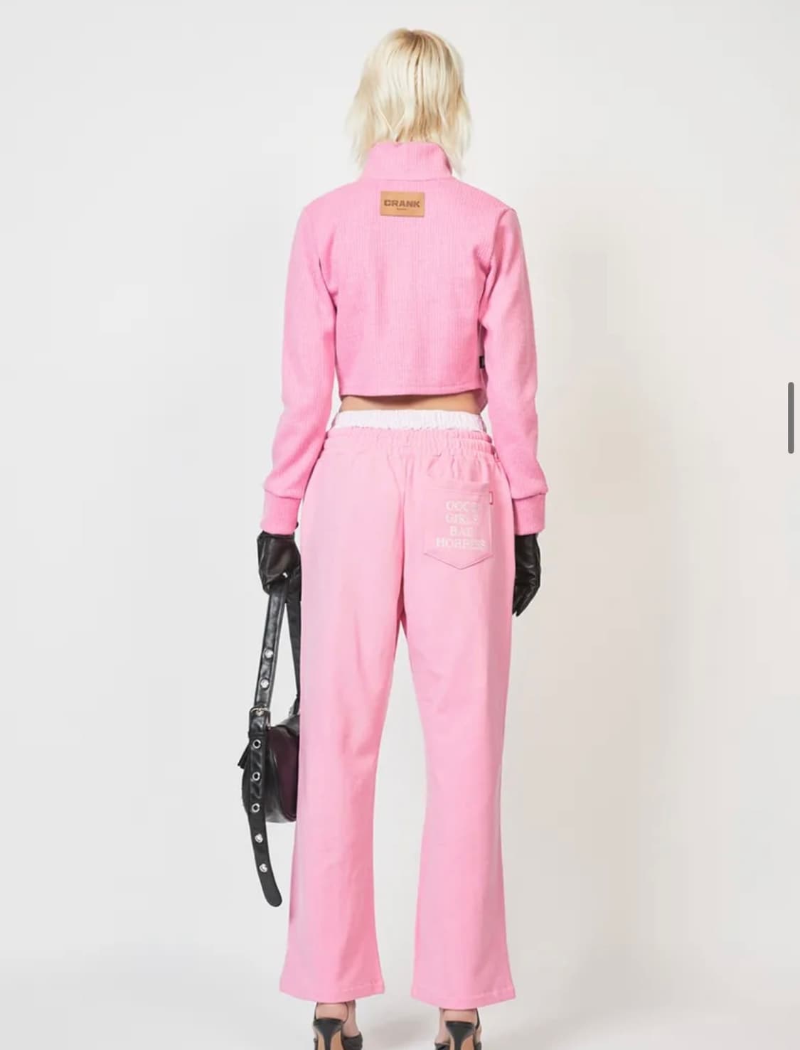 (수지착용) 크랭크 코르셋 니트집업 핑크 상품이미지4