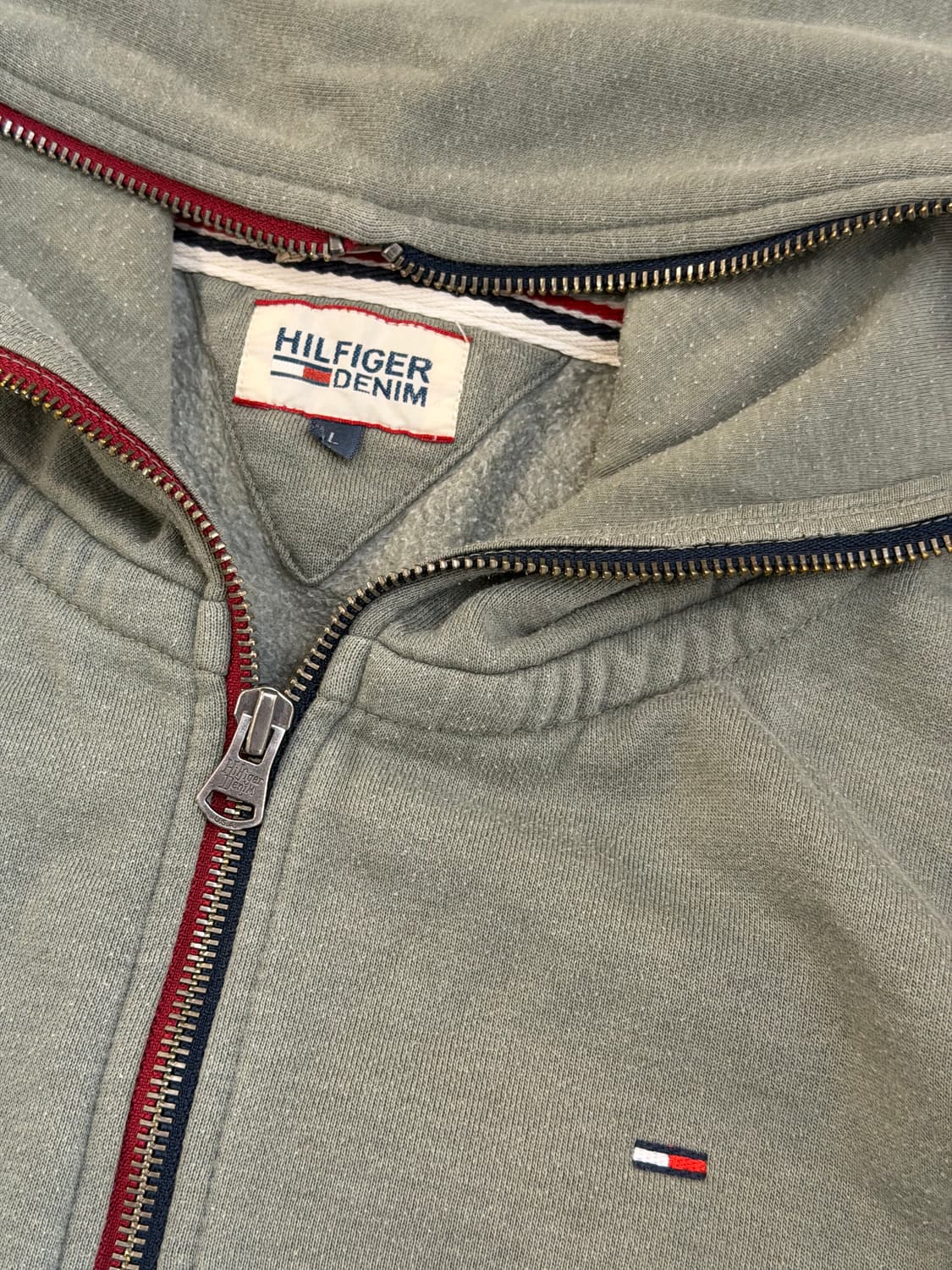 타미힐피거 베이프맛 풀집 후드집업 민트 그레이 상품이미지3