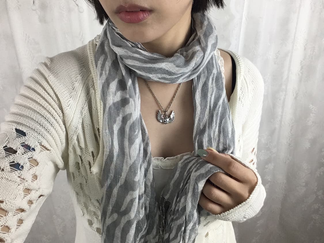 JPN zebra-patterned scarf 상품이미지3
