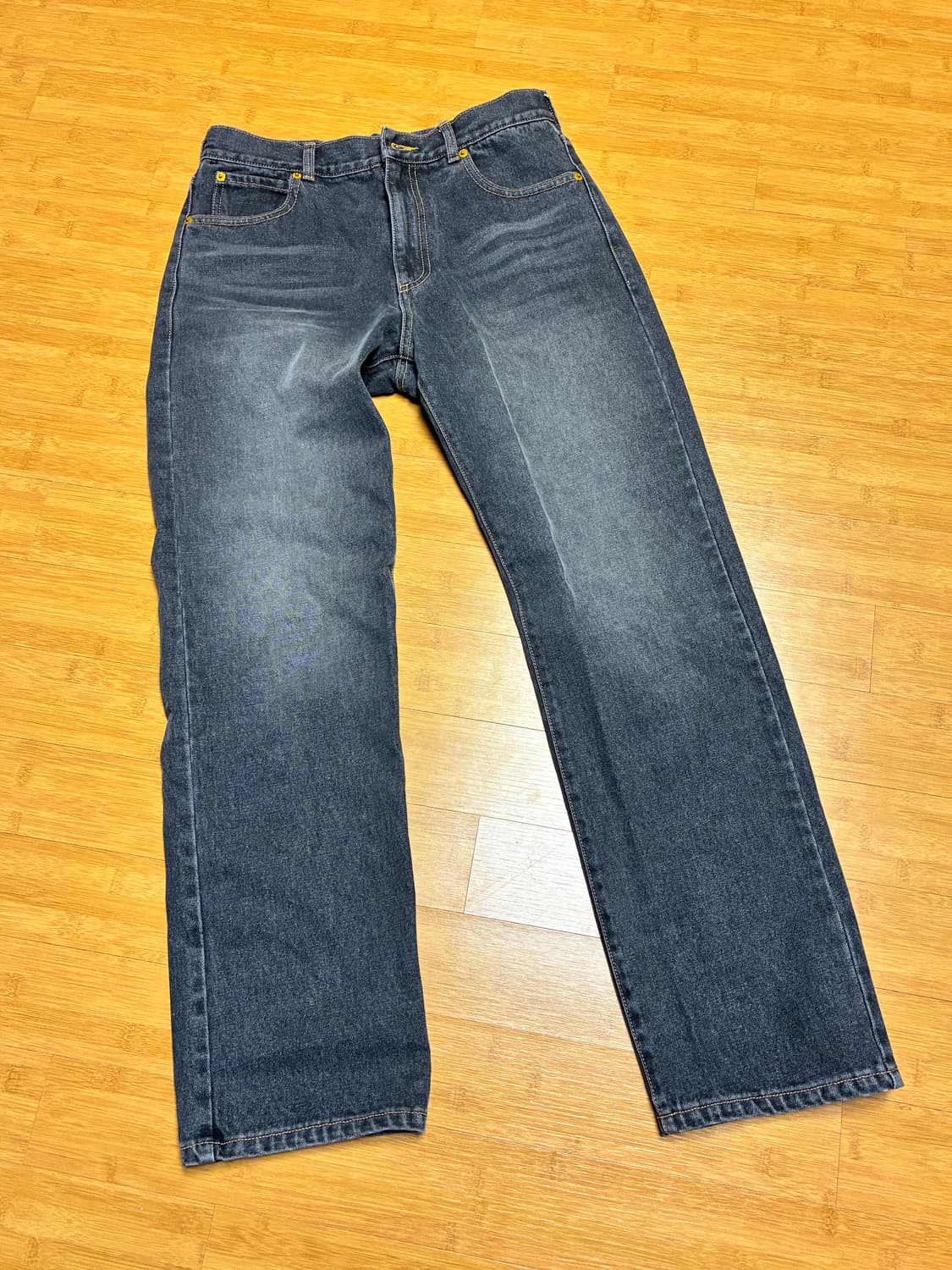 Authentic Loose Straight Jeans (Black) 상품이미지2