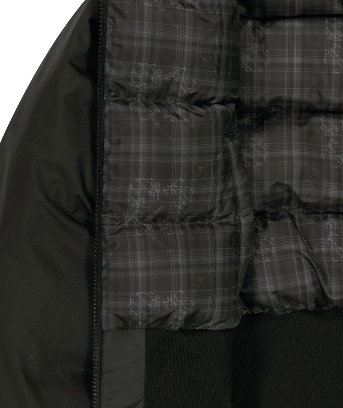(새상품) 오호스 ojos 리버시블 체크 자켓 패딩 블랙 1사이즈 상품이미지3