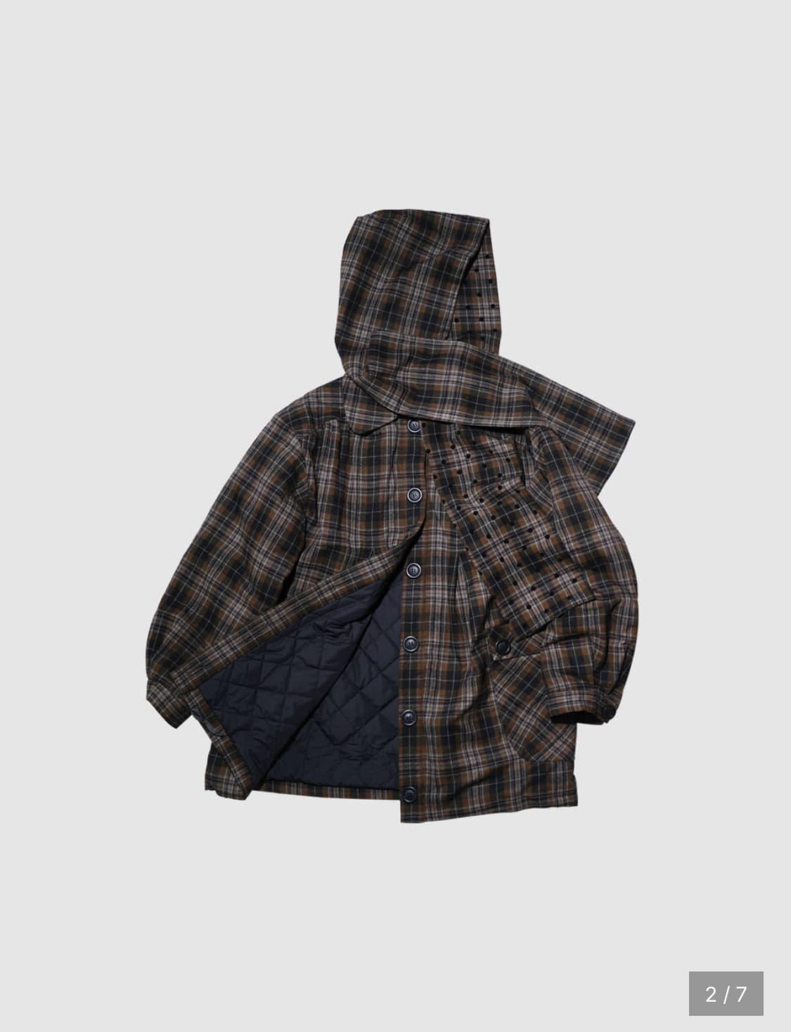 인앤양인하모니 머플러코트 체크코트 coat 상품이미지2