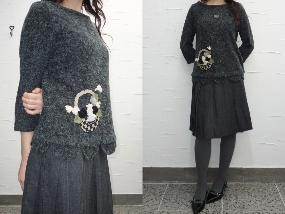 Charcoal whisper knit 상품이미지1