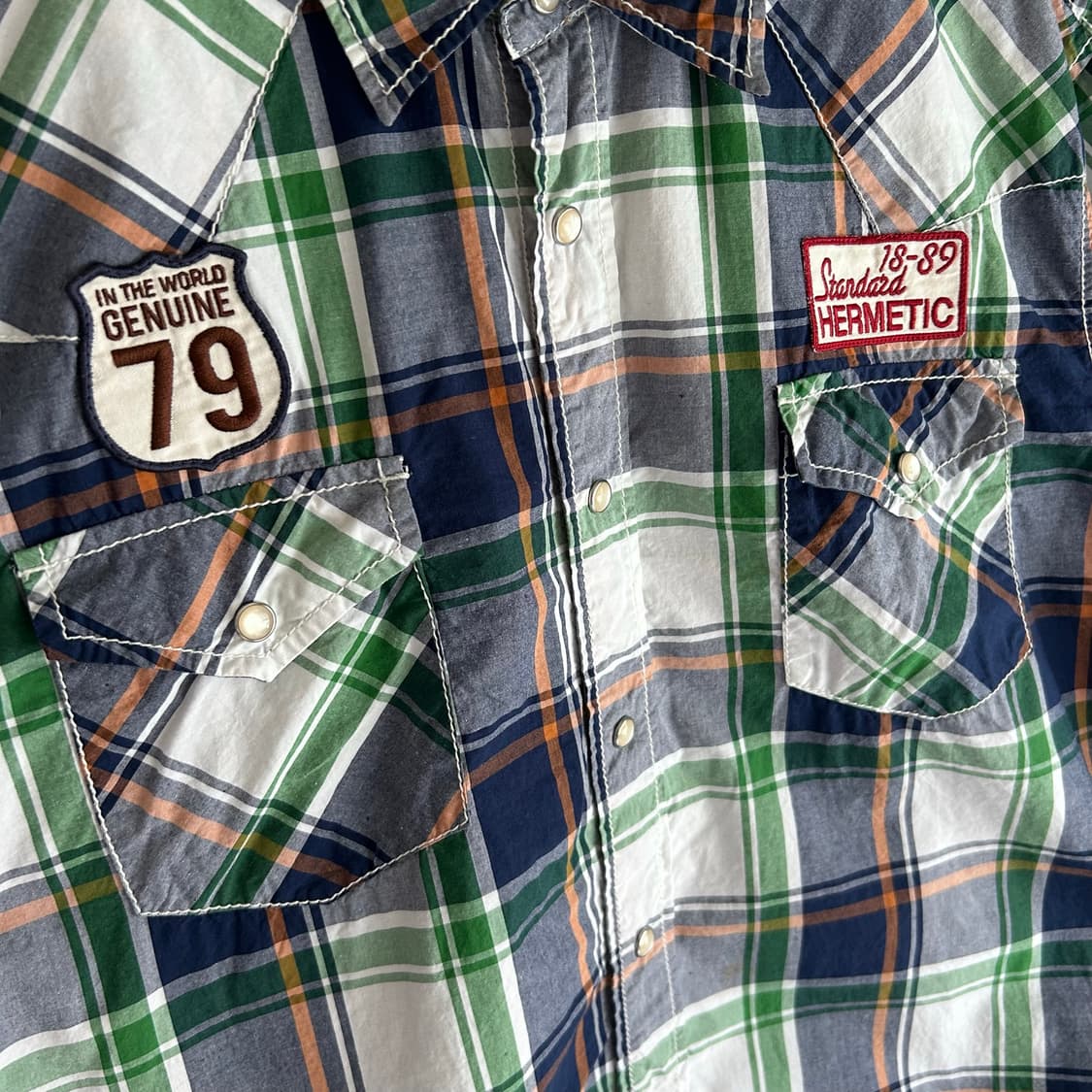 Alphasophy y2k Check Western Shirts 상품이미지3