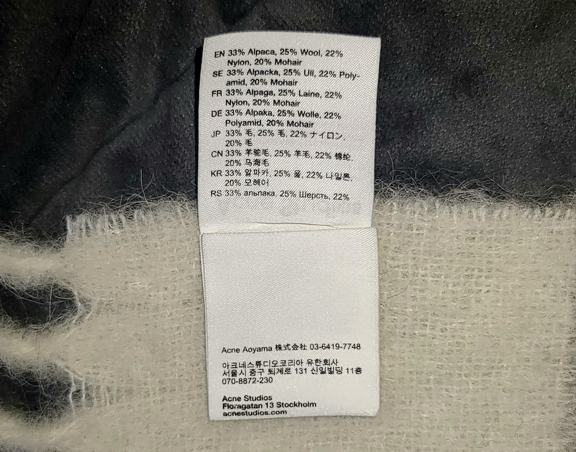 Acne Studios 모헤어 체크 머플러 상품이미지7