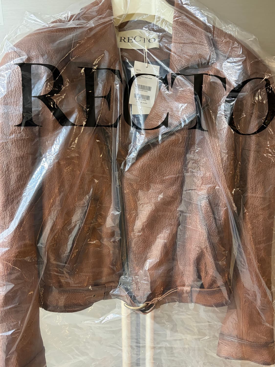 렉토 26ss 라이더 자켓 꼬냑 L 상품이미지1