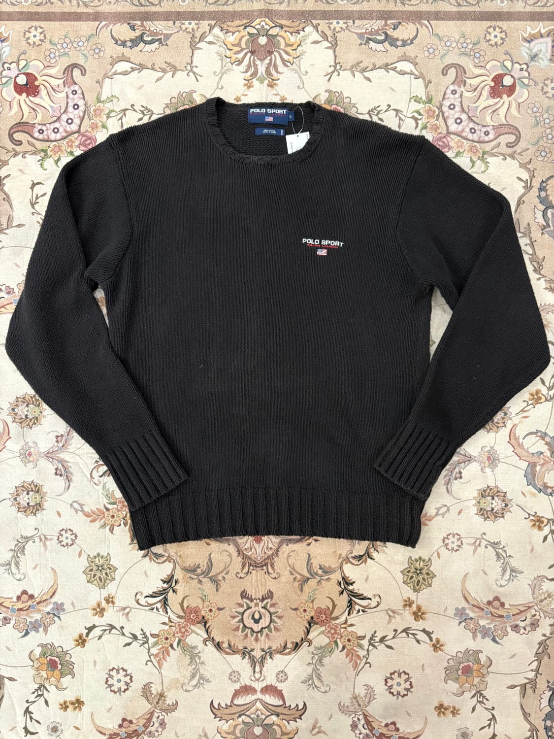 폴로스포츠 자수로고 코튼니트 상품이미지1