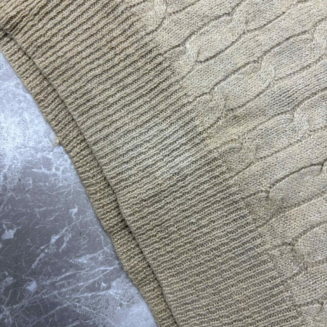 폴로 랄프로렌 핀터깔 베이지 걸즈 브이넥 울 니트(S) 상품이미지9