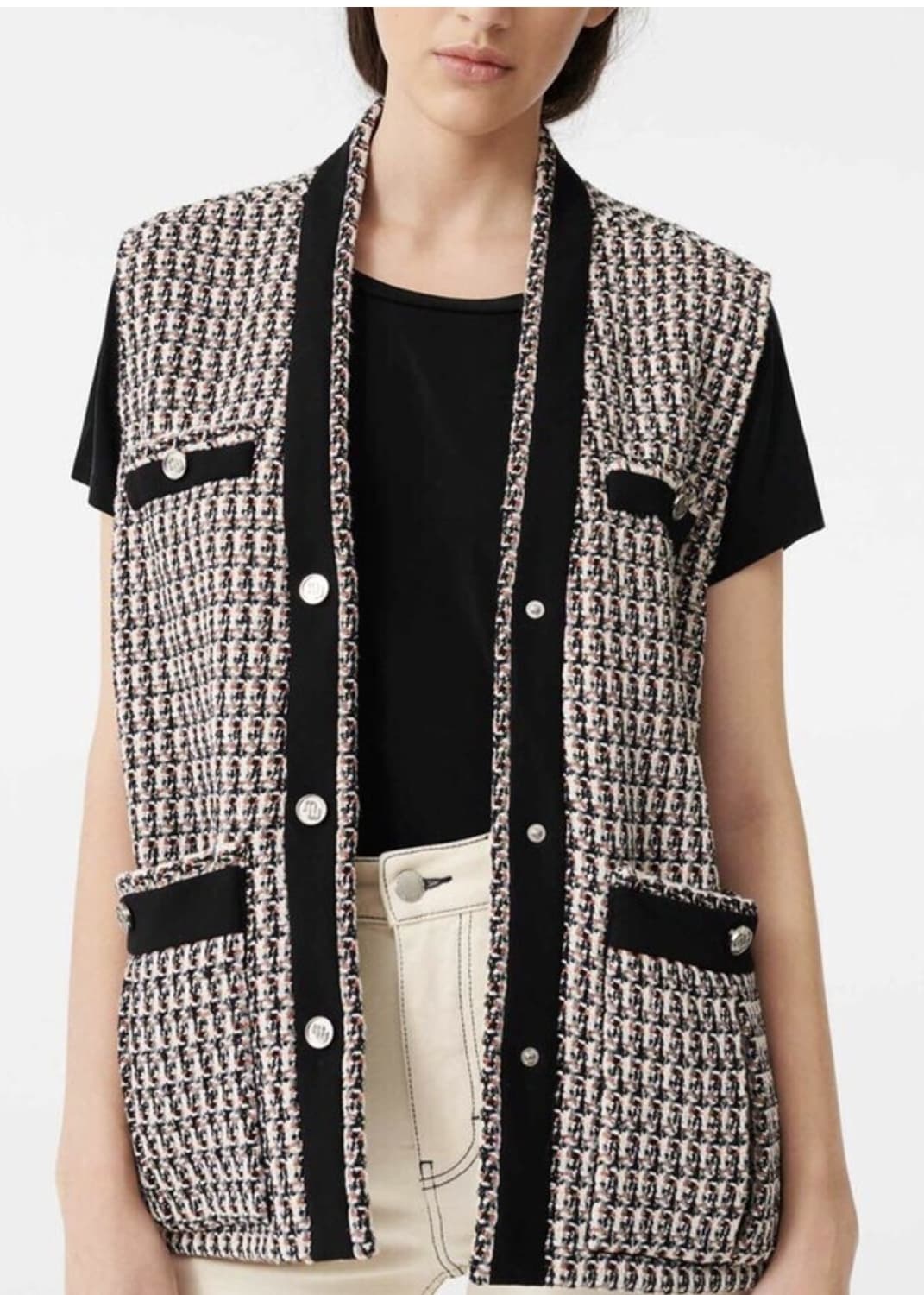 마쥬 maje 트위드 조끼 베스트 사이즈 36 상품이미지2