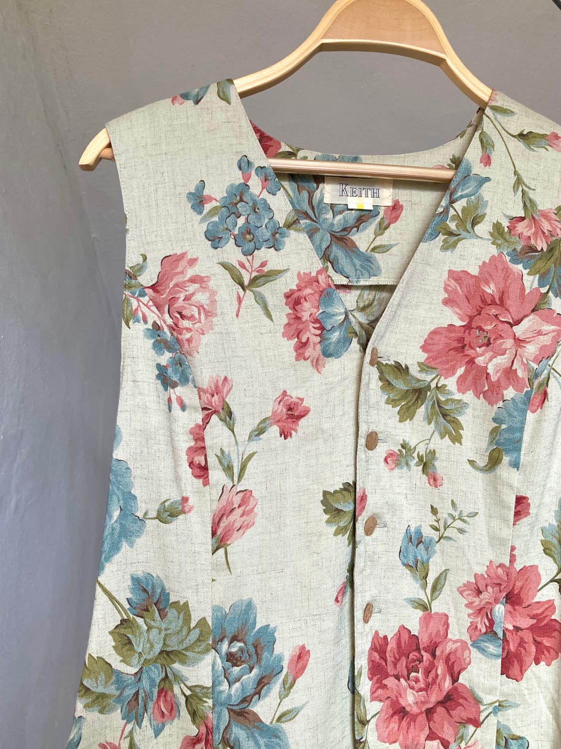 KEITH 리넨 실크 플라워 베스트 상품이미지2