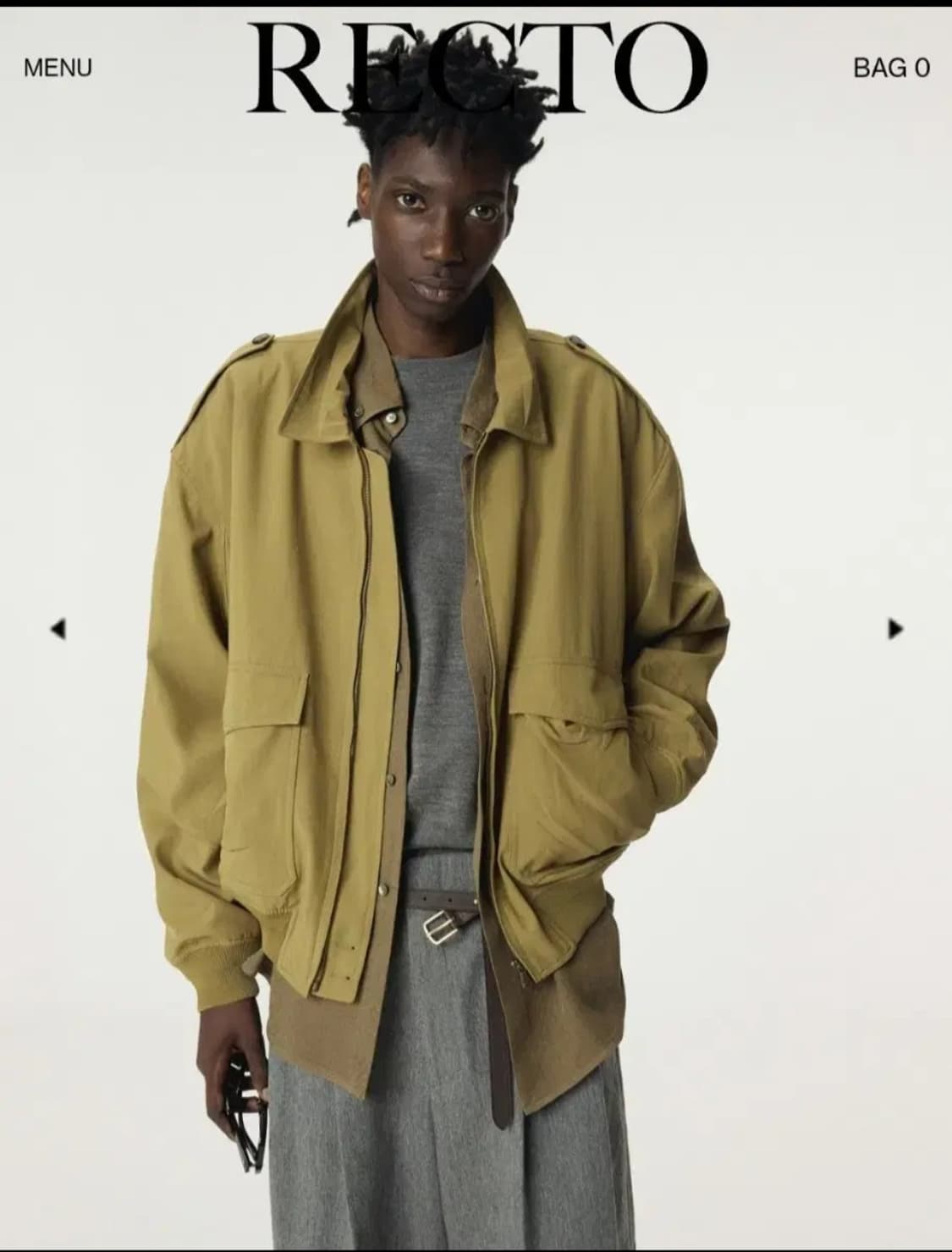 렉토 빈티지 올리브 자켓 상품이미지2